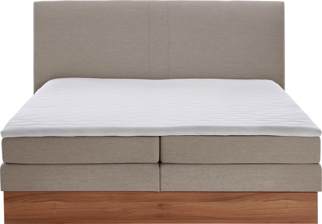 Home affaire Boxspringbett »Blomen« mit Walnuss-Dekor, mit Bettkasten, verschiedene Härtegrade, mit Topper