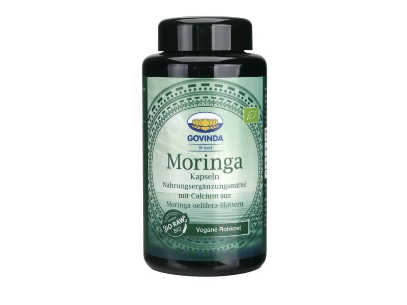 Govinda Bio Moringa Kapseln 80 g Vegane Nahrungsergänzung, Moringa Kapseln