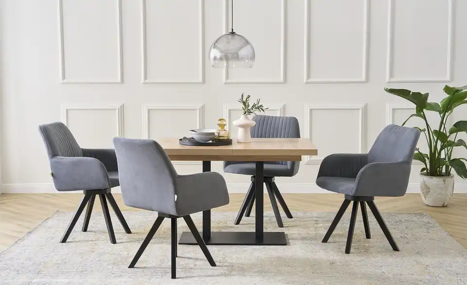 Kulissentisch ausziehbar Quadrato Asteiche (Nachbildung)/ 120 cm