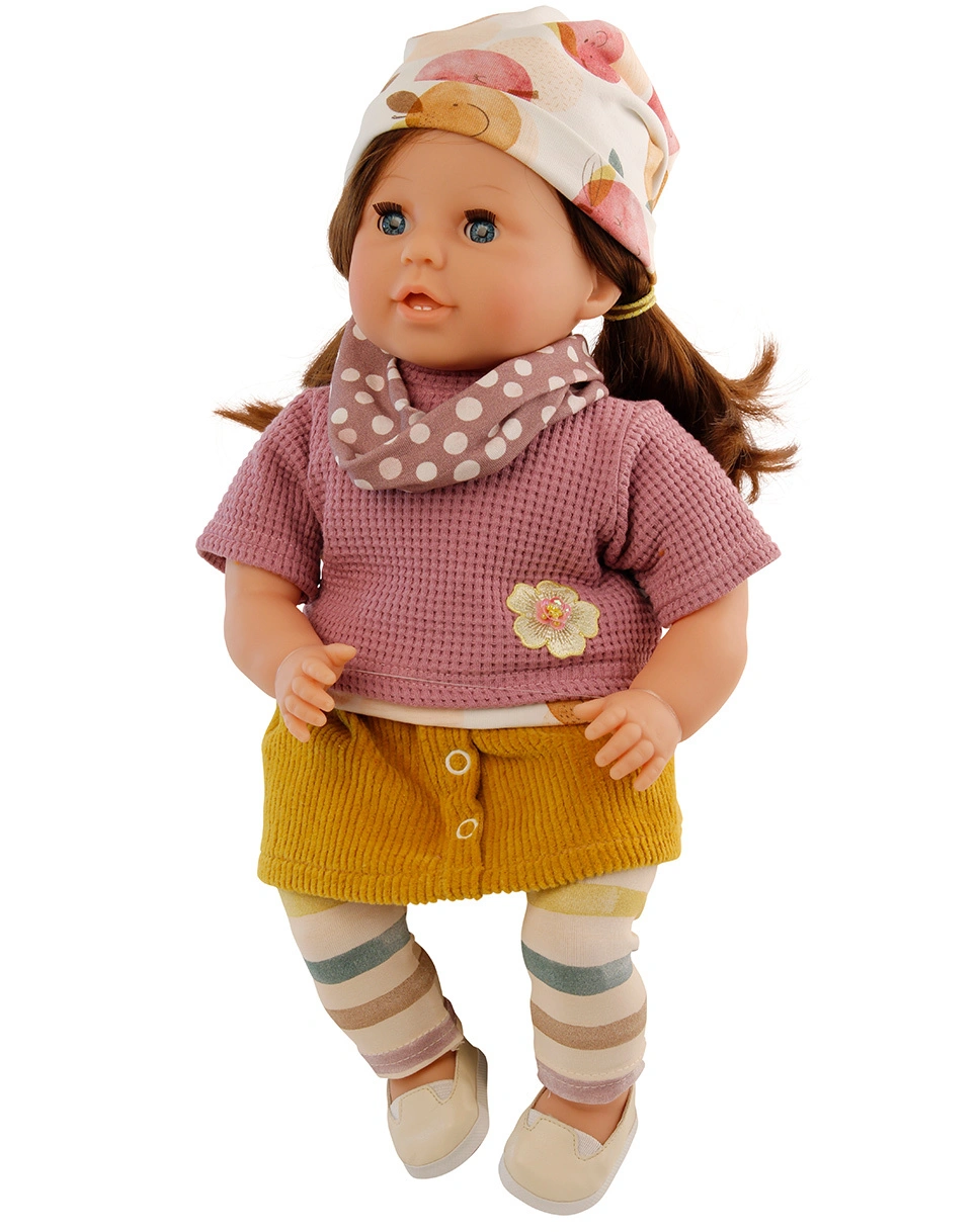 Puppe SUSI - HERBST (45cm) mit braunen Haaren/blauen Schlafaugen