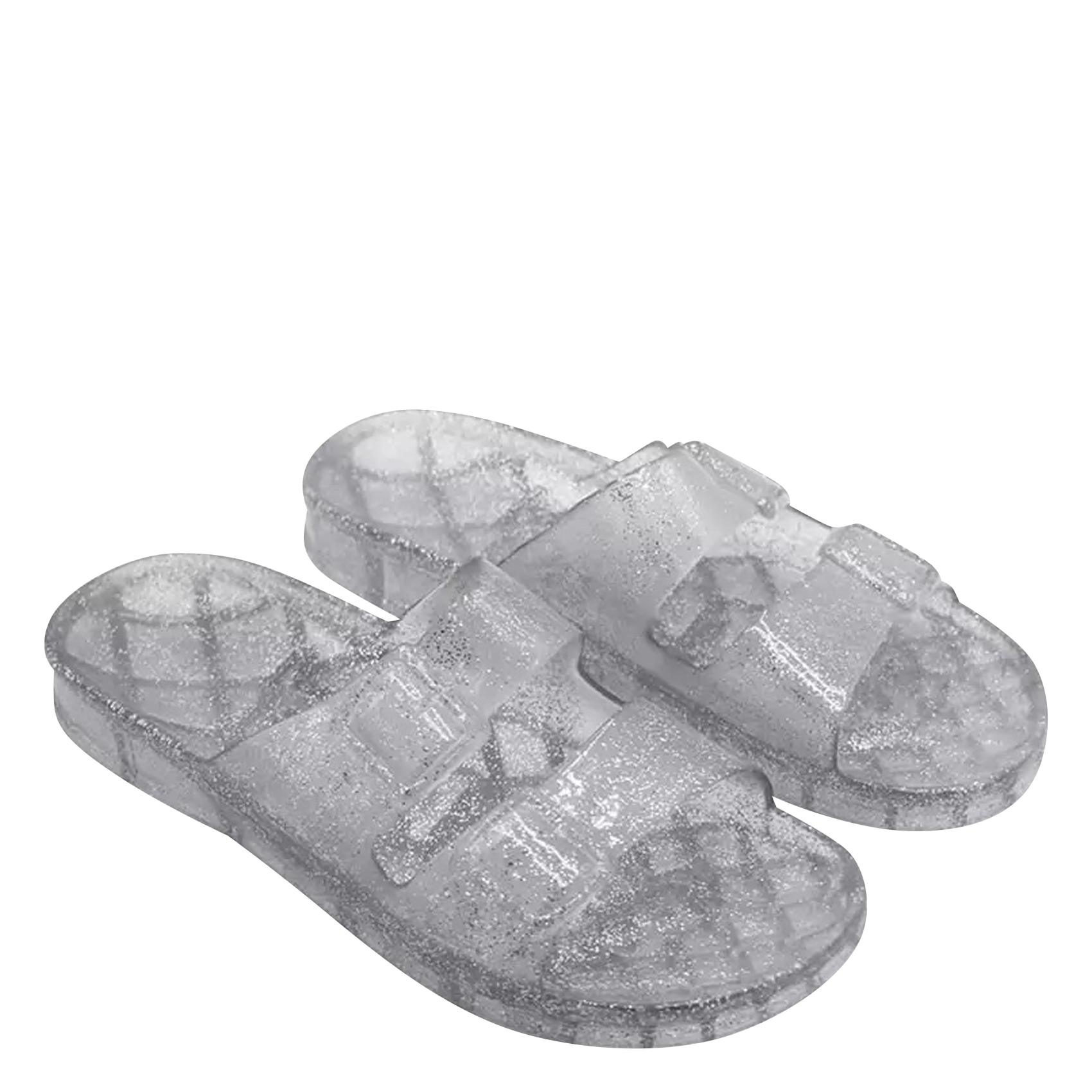 ANJO - Sandales plates à paillettes | Argent