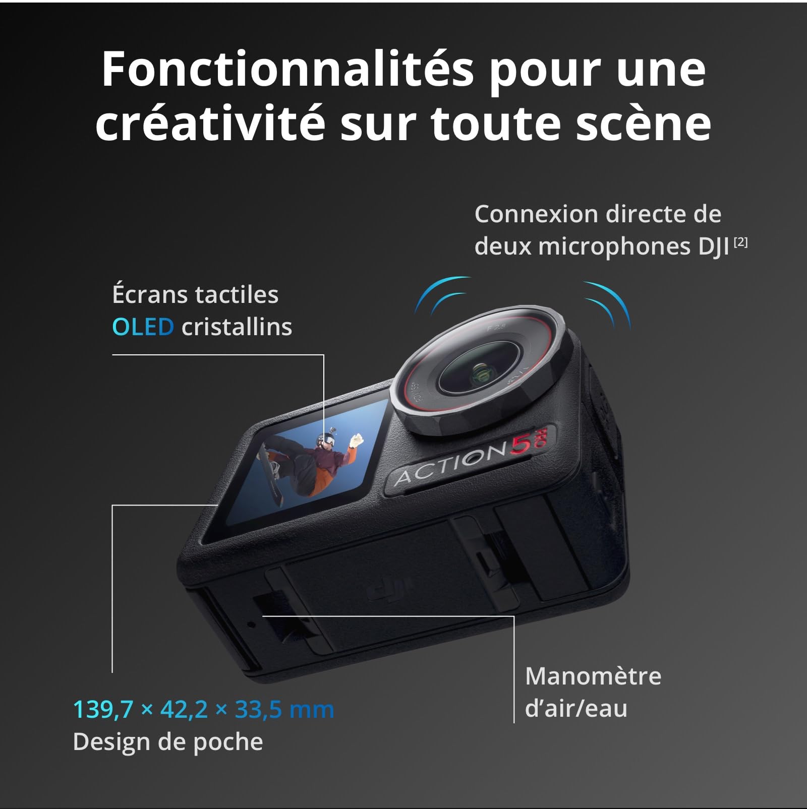 DJI Bundle Aventure Osmo Action 5 Pro, Caméra d’Action 4K avec Capteur 1/1,3