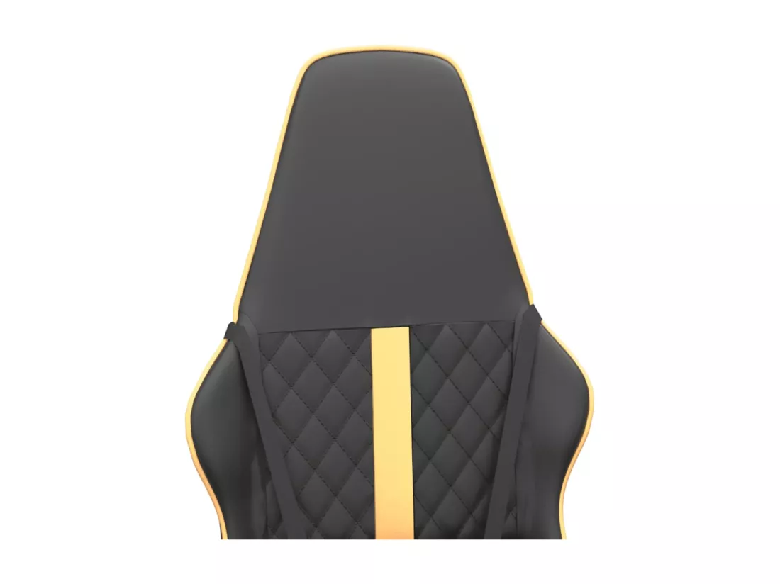 Chaise de jeu de massage doré et noir similicuir
