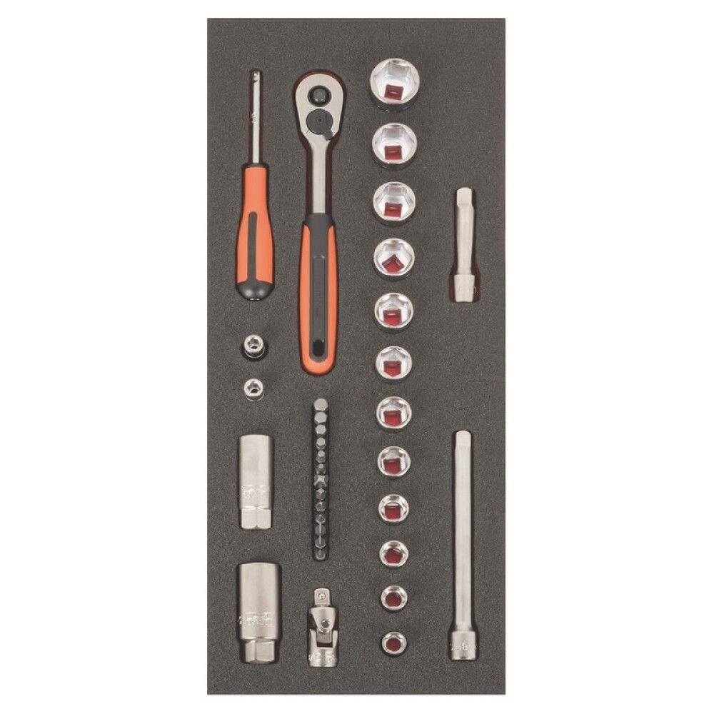 TOPPNØKKELSETT BAHCO FIT&GO 3/8