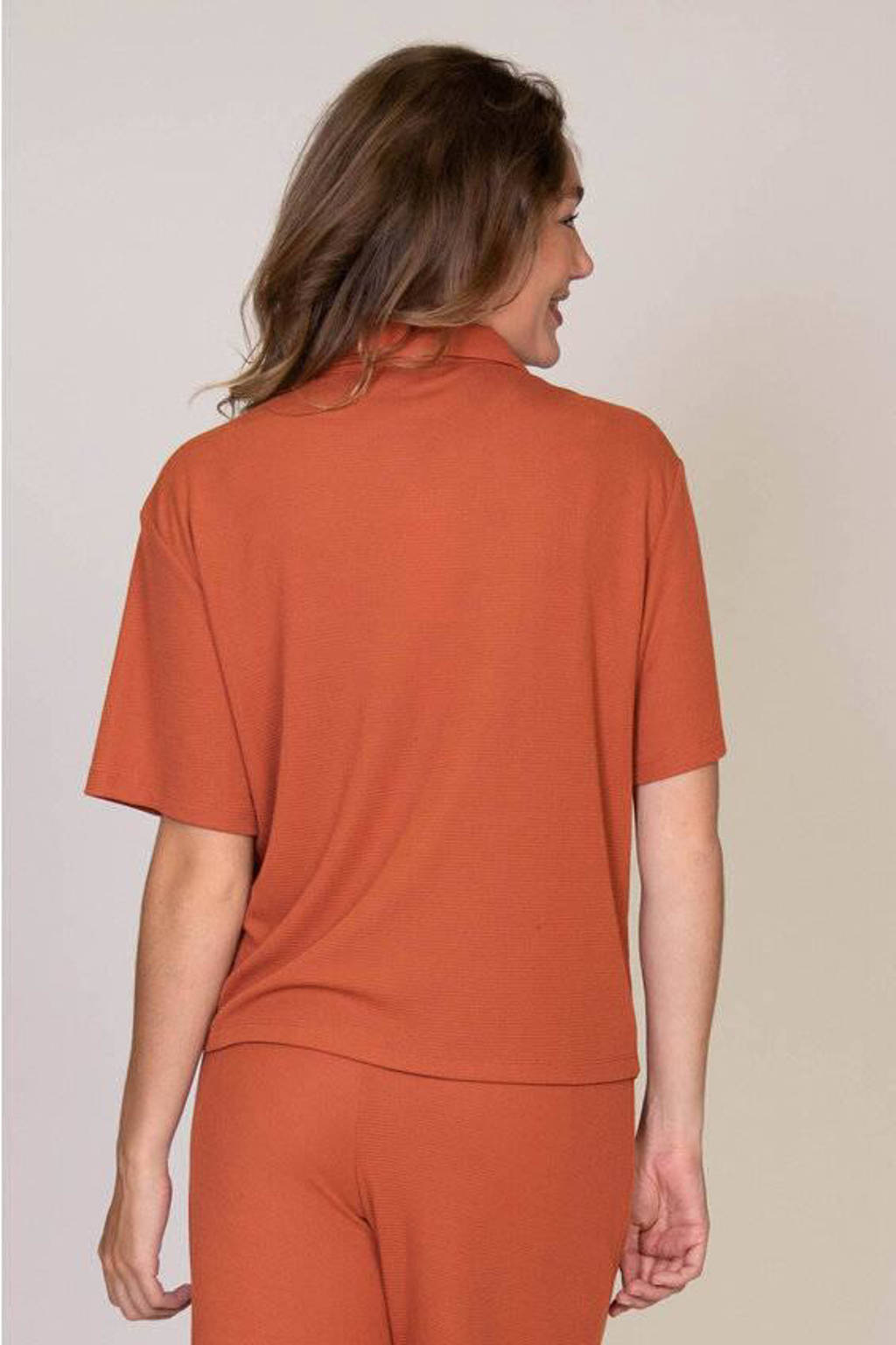 LOVE2WAIT zwangerschaps- en voedingsblouse Siena oranje