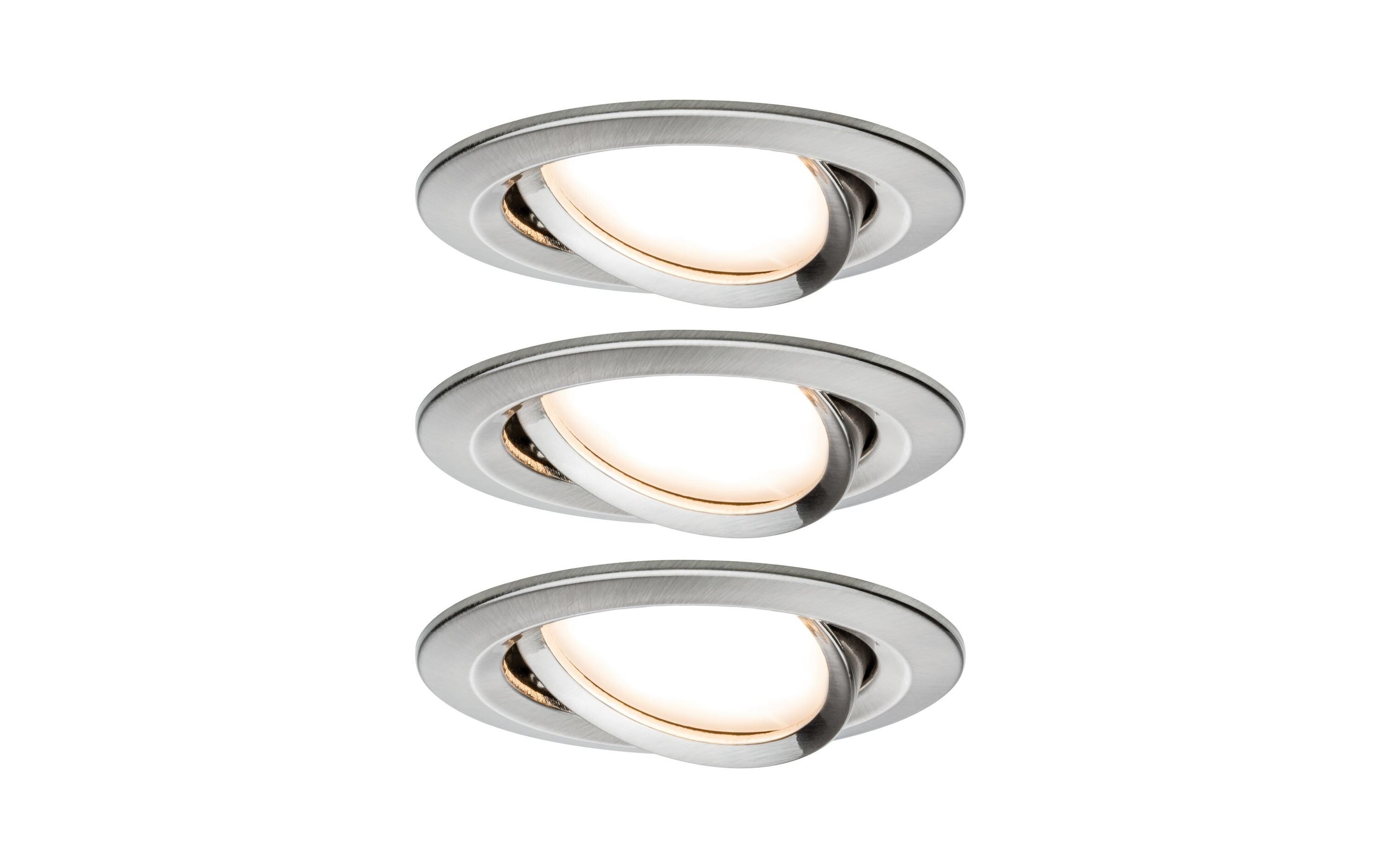 Einbauspot Nova Coin Set, 3 x 6 W, 2700 K, EisenLED Einbauspots Basisset