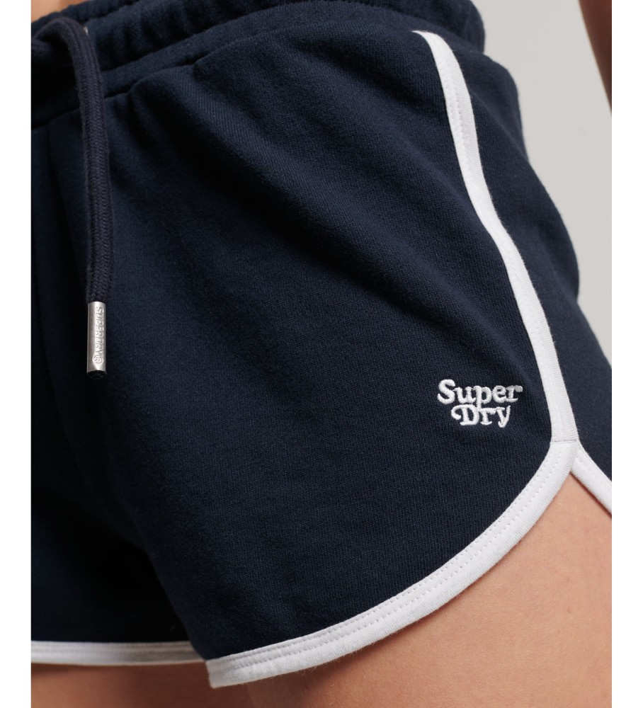 Calções de malha Superdry Vintage Logo Racer azul-marinho