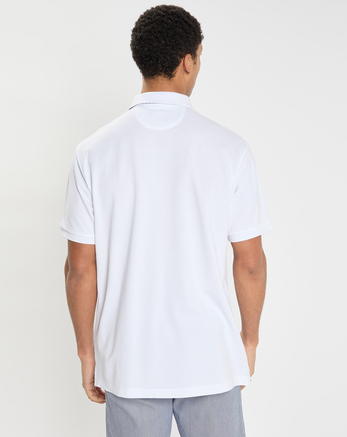 Hackett London Polo Regular Fit uni piqué blanc