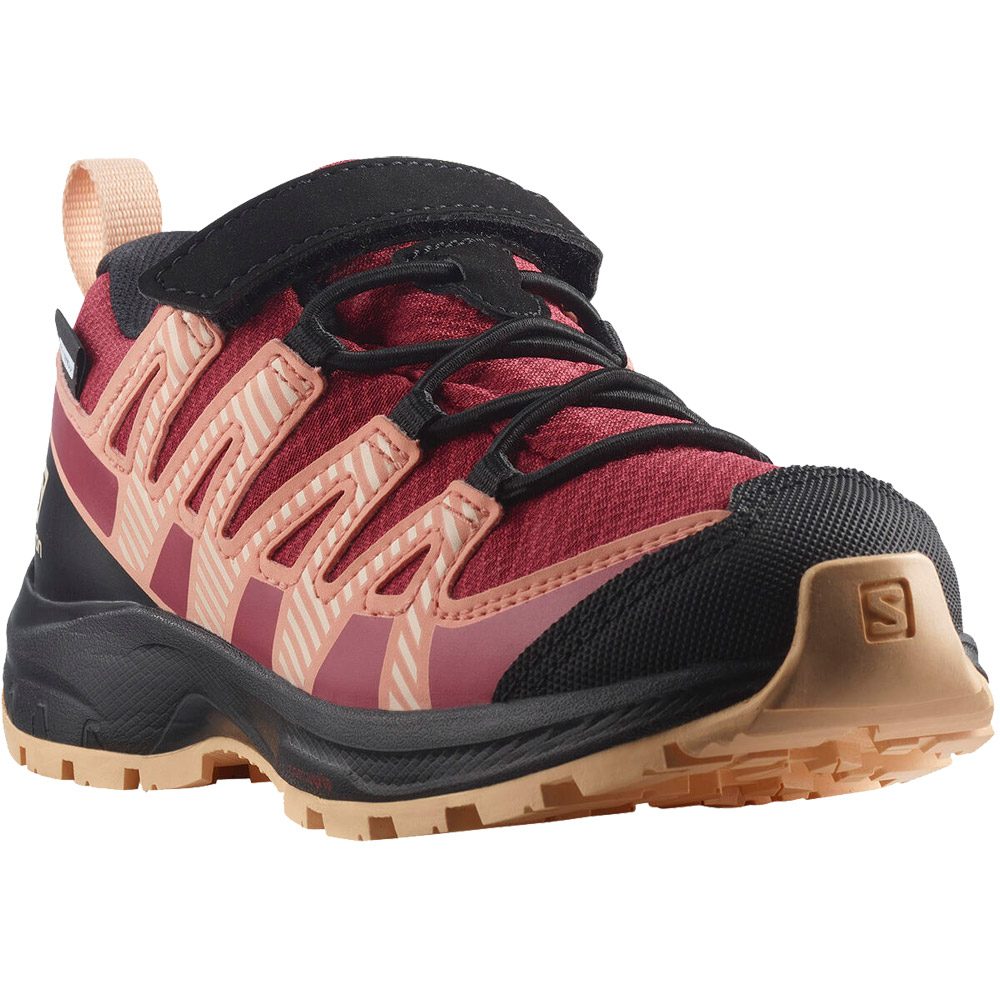Salomon XA Pro V8 CSWP Wanderschuhe Kinder earth red black almon cream