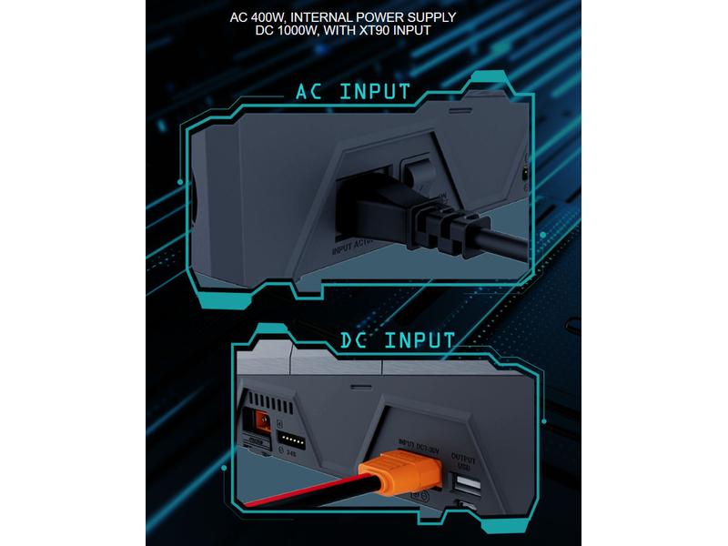 ToolkitRC Quad-Ladegerät Q6AC 1-6S, 400W Multifunktionales Modellbau-Ladegerät mit 4 Ausgängen