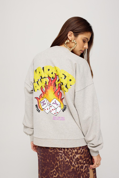 Harper & Yve grijze dames sweater