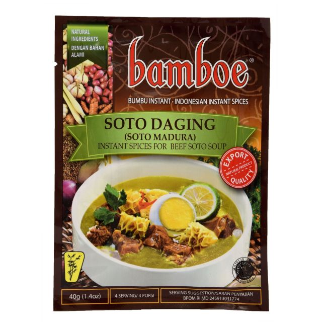 Bamboe Bumbu Soto Daging Rundvlees Soto Soep Kruiden 40g