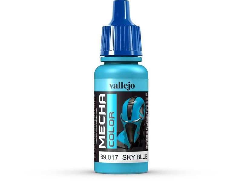 Vallejo Airbrush-Farbe Mecha Color: Sky Blue 17 ml Hochwertige Acrylfarbe auf wasserbasierter Formel