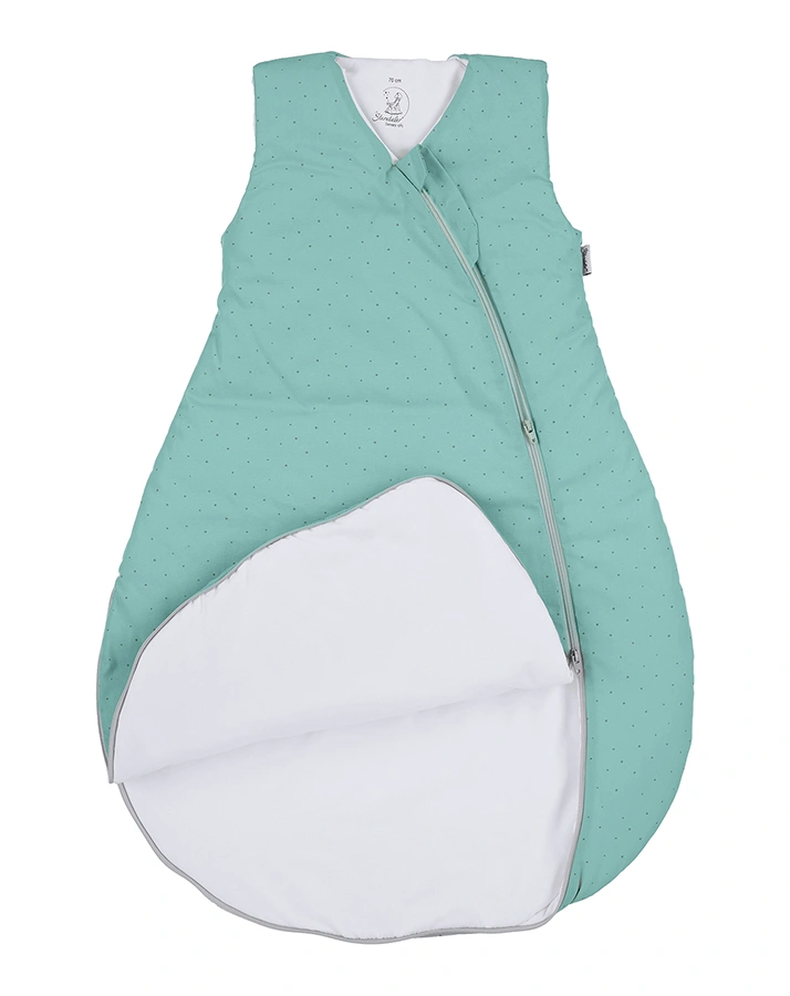Funktions-Schlafsack BÄR BEN gepunktet in grün
