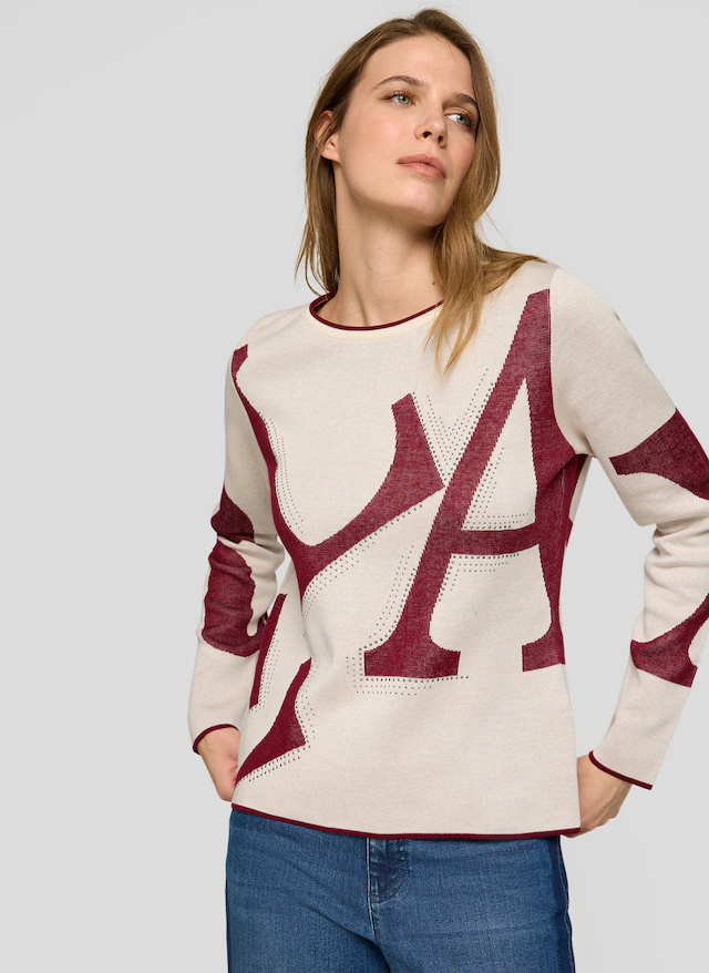 Rabe Strickpullover mit grafischem Muster