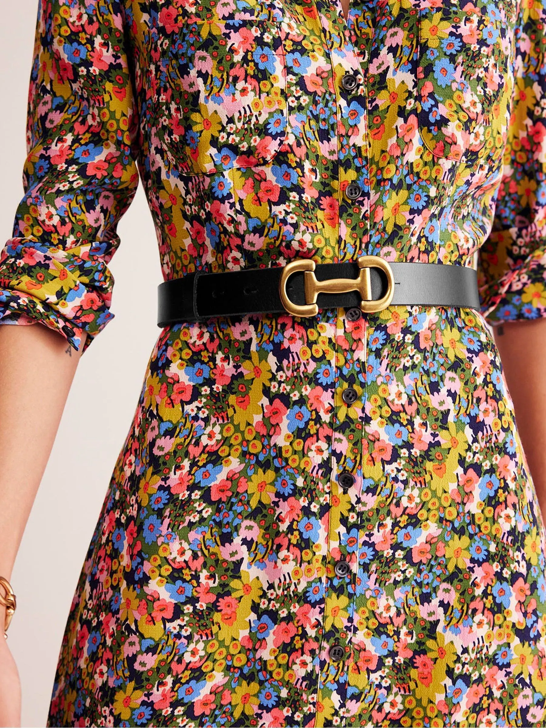 Zwart - Boden - Snaffle leren riem met rand