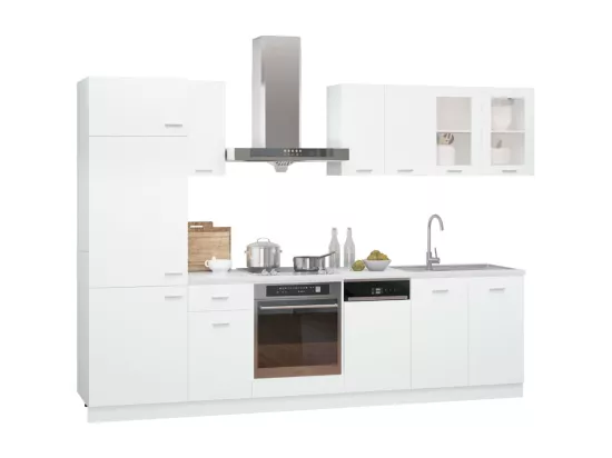 Ensemble de meubles de cuisine 8 pcs Blanc Aggloméré