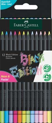 Faber-Castell Colour Pencils Black Edition Neon + Pastel