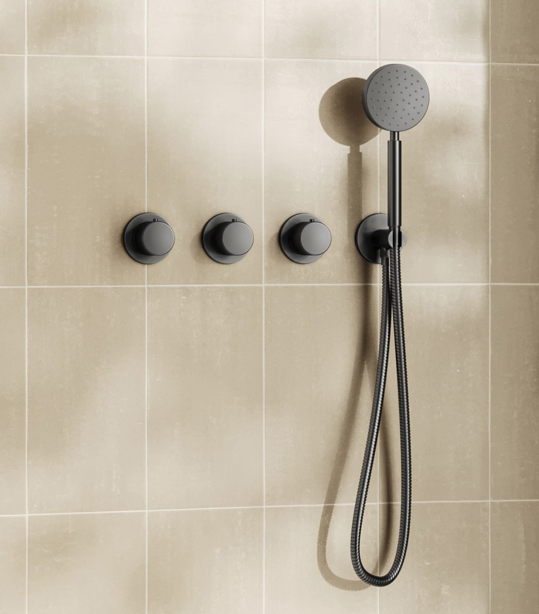 Saniclear Plus inbouw regendouche met 30cm hoofddouche en muurarm verouderd ijzer - gunmetal