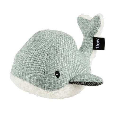 Doudou battements de coeur baleine verte