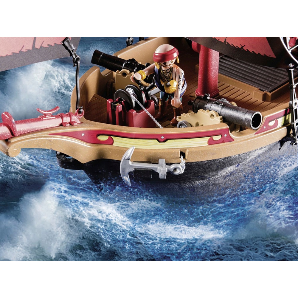 Playmobil 70411 Piraten Großes schwimmendes Piratenschiff mit Kanone