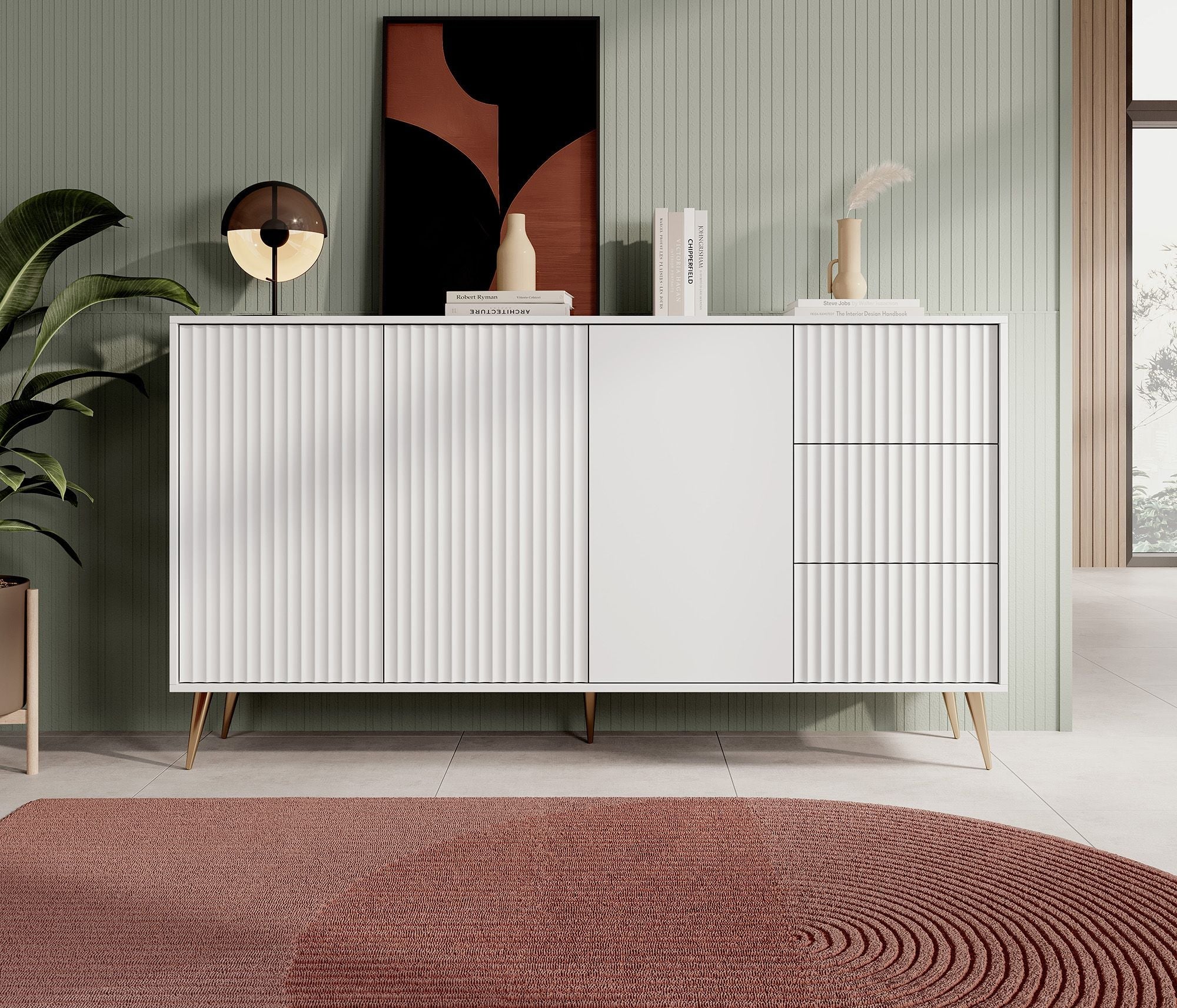 Meubella - Dressoir Winq - Wit - 180 cm