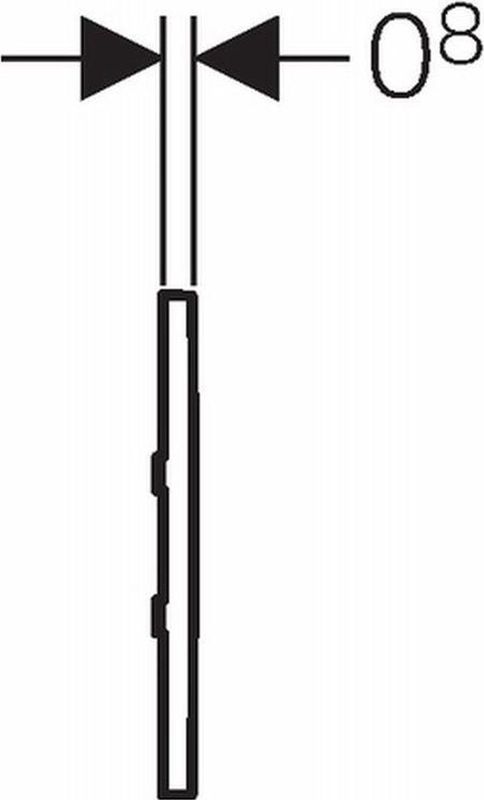 Geberit - Type 30 - Bedieningsplaat - Zwart - Batterij