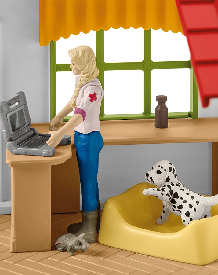 schleich® 42502 Farm World – Tierarzt – Praxis mit Haustieren