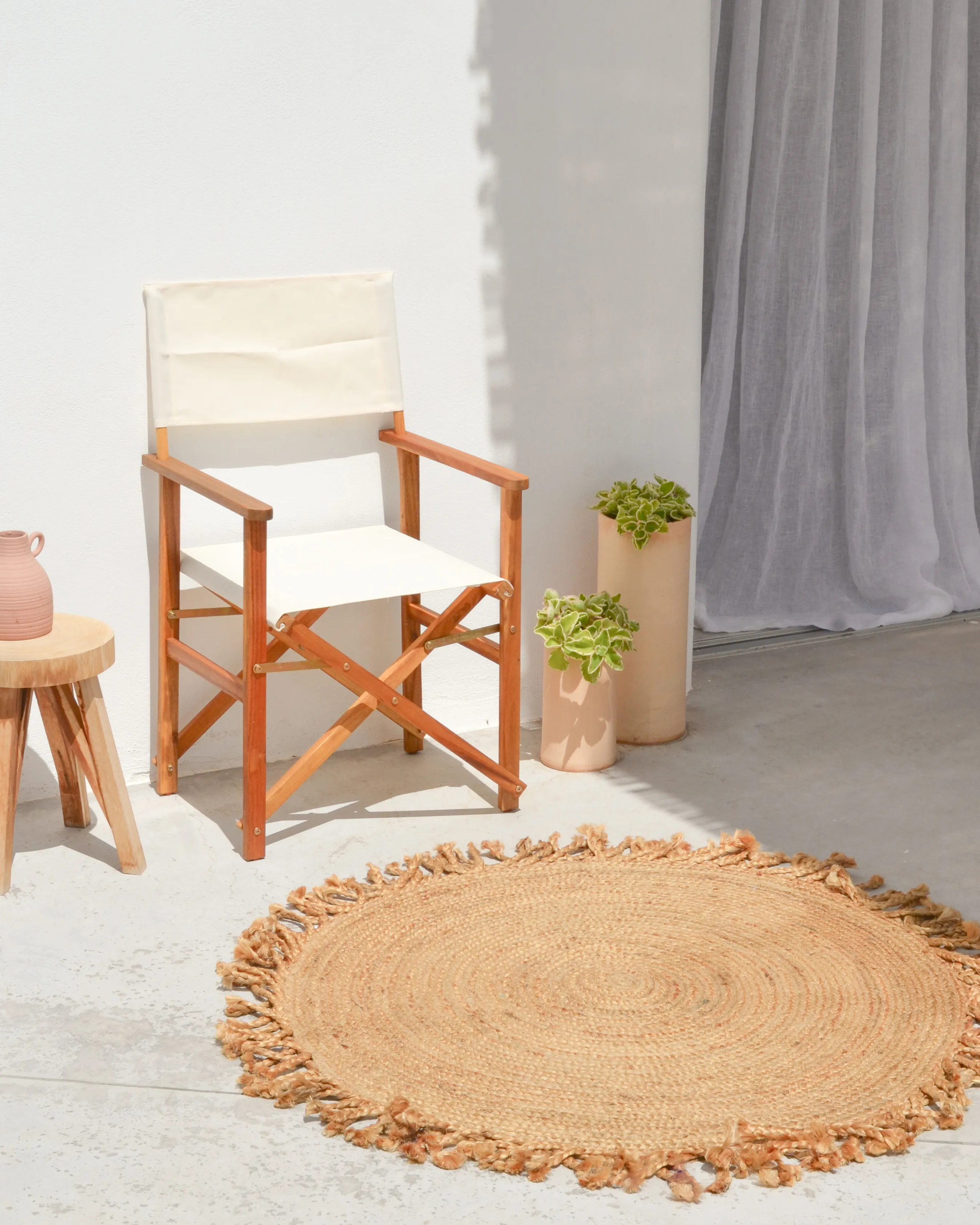 Vloerkleed ZONGULDAK Beige ø 120 cm Jute