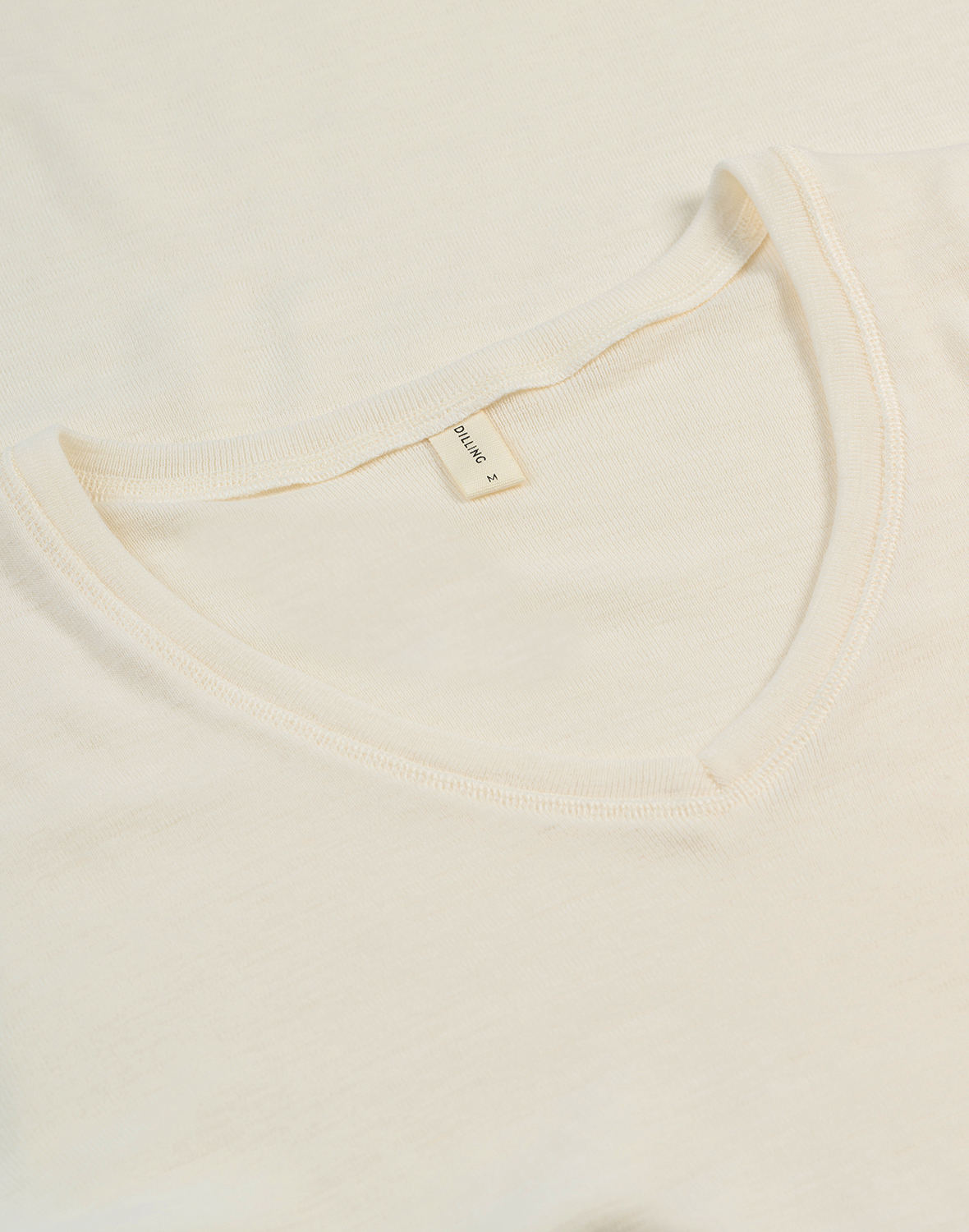 Shirt met V-hals van merinowol voor heren
