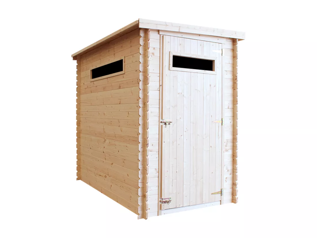 Abri de jardin en bois AVEC SOL TRAITÉ- l239xL144xH198 cm/2.63 m2 - TIMBELA M306A+M306G