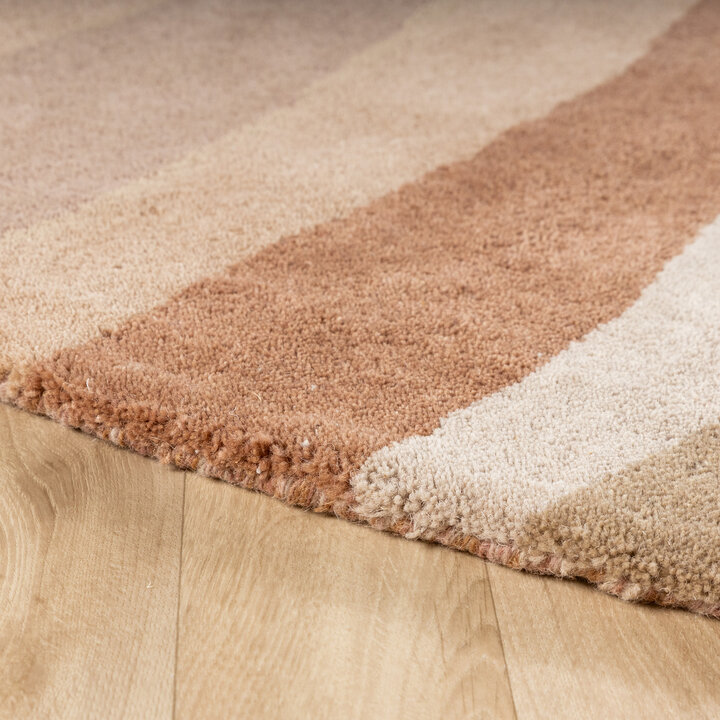 Rond wollen vloerkleed - Liora Beige