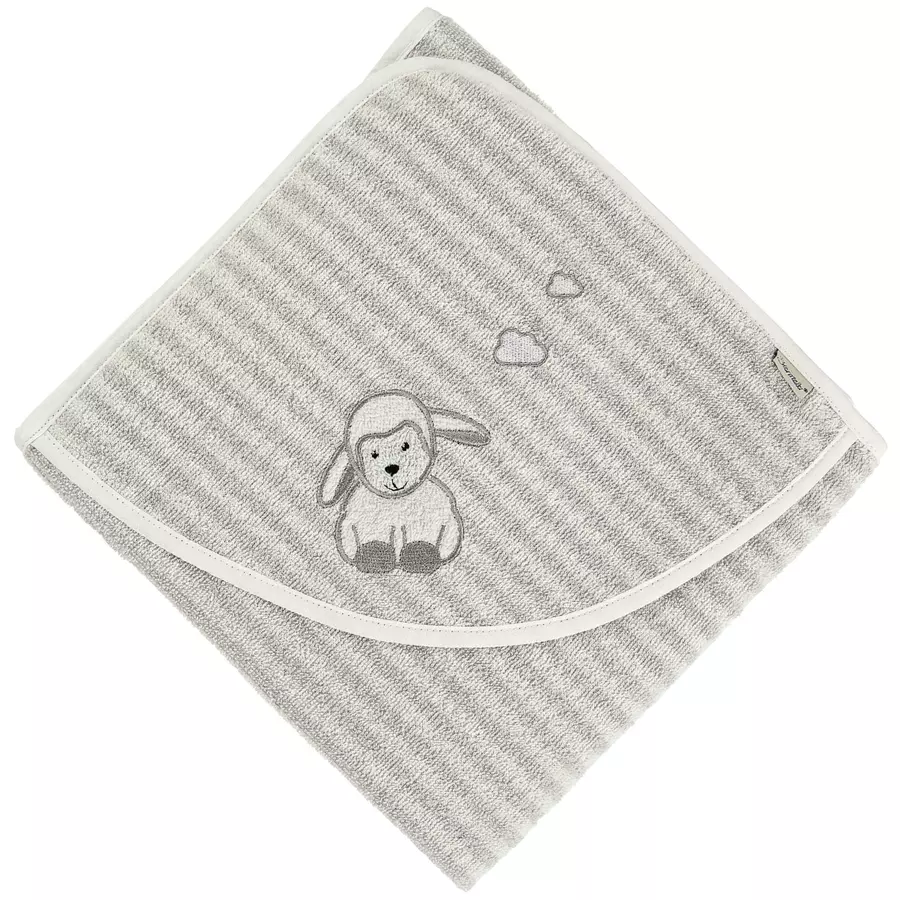 Sterntaler Kapuzenbadetuch Stanley grau 100 x 100 cm