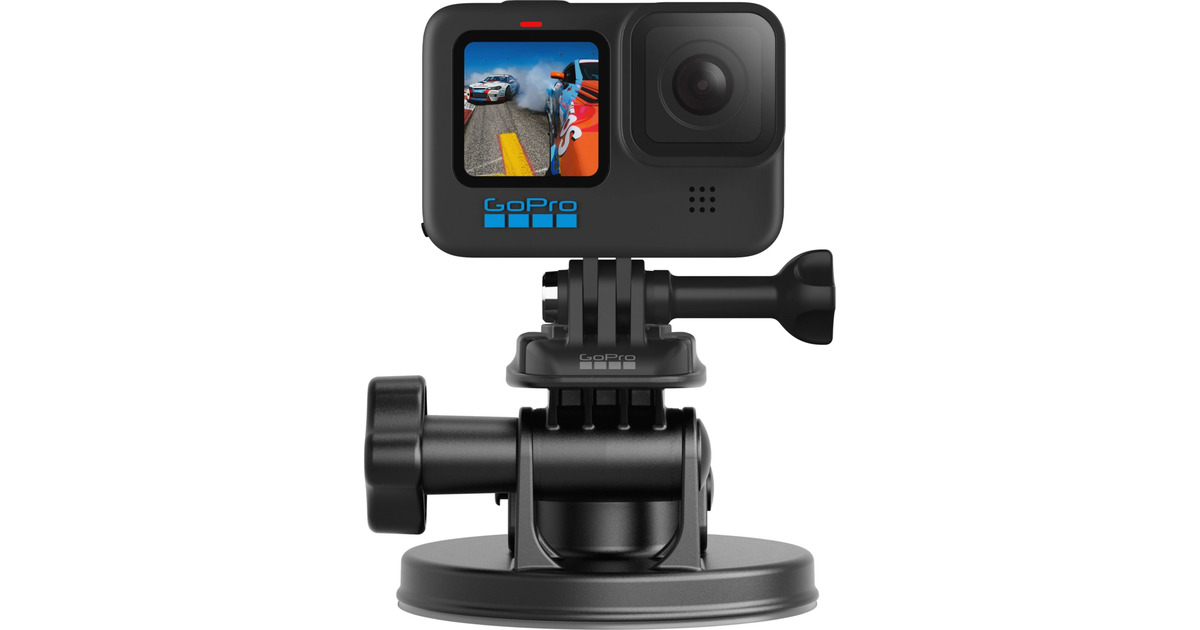 GoProSuction Cup Mount bevestiging  (Zwart)