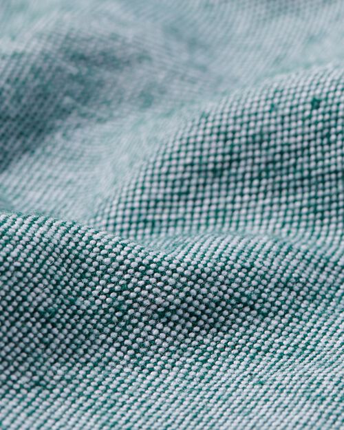 nappe 140x240 coton chambray bleu vert
