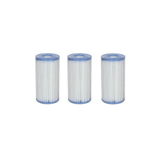 Pacote com 3 cartuchos de filtro para piscinas Intex