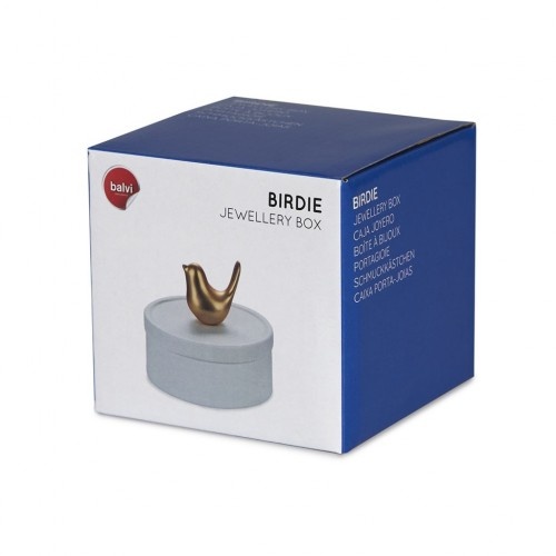 Caixa de joias Balvi, figura de pássaro dourado