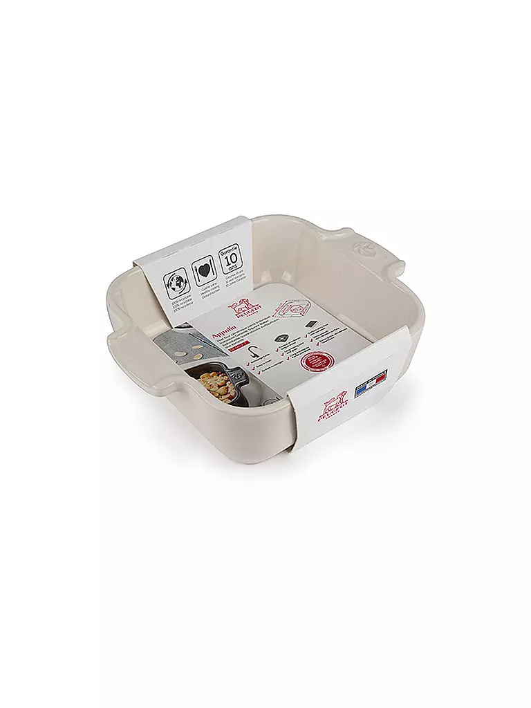 PEUGEOT Auflaufform aus Keramik Appolia quadratisch Ecru  13x13cm weiss