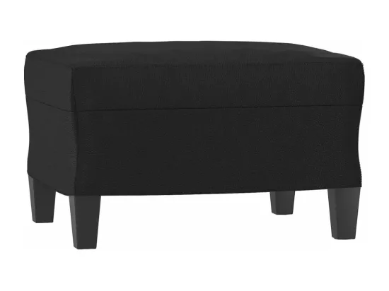 Ensemble de canapés 3 pcs avec coussins noir similicuir