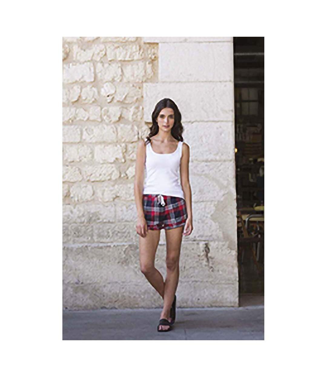 Skinnifit - Short Tartan - Femme (Rouge/ Bleu maine careaux) - UTRW6024