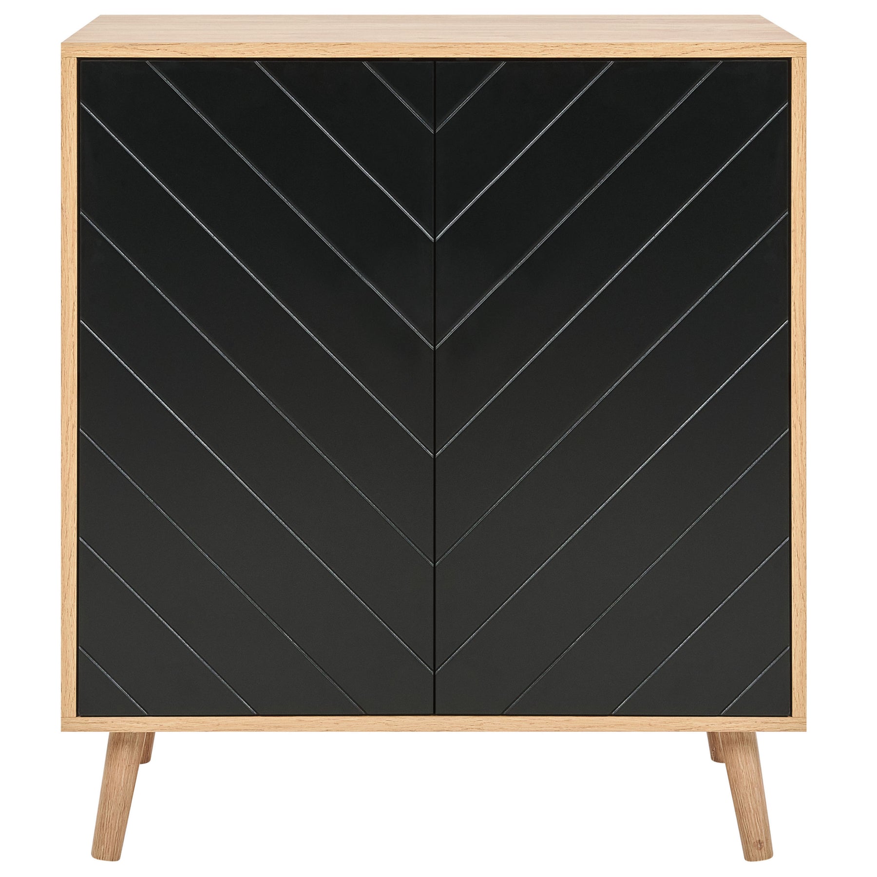 Beliani - BRISTOW - Dressoir - Lichtbruin|Zwart - Hout