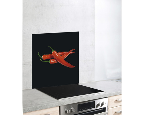 Glazen achterwand Wenko Hot Pepperoni 60 x 70 cm