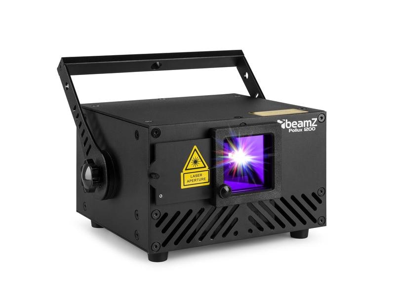 BeamZ Laser Pollux 1200 DMX-Super-Animationslaser mit über hundert integrierten Effekten