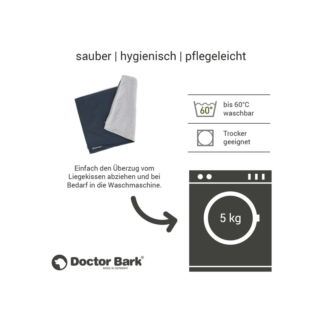 Doctor Bark Country-Kissen GreenLabel Cover königsblau M