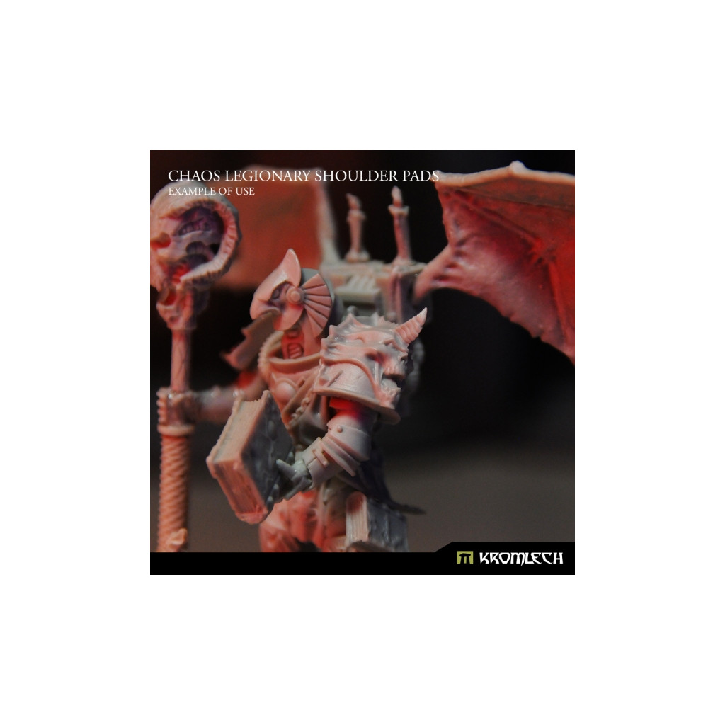 Chaos Legionary Shoulder Pads: Demon Visage