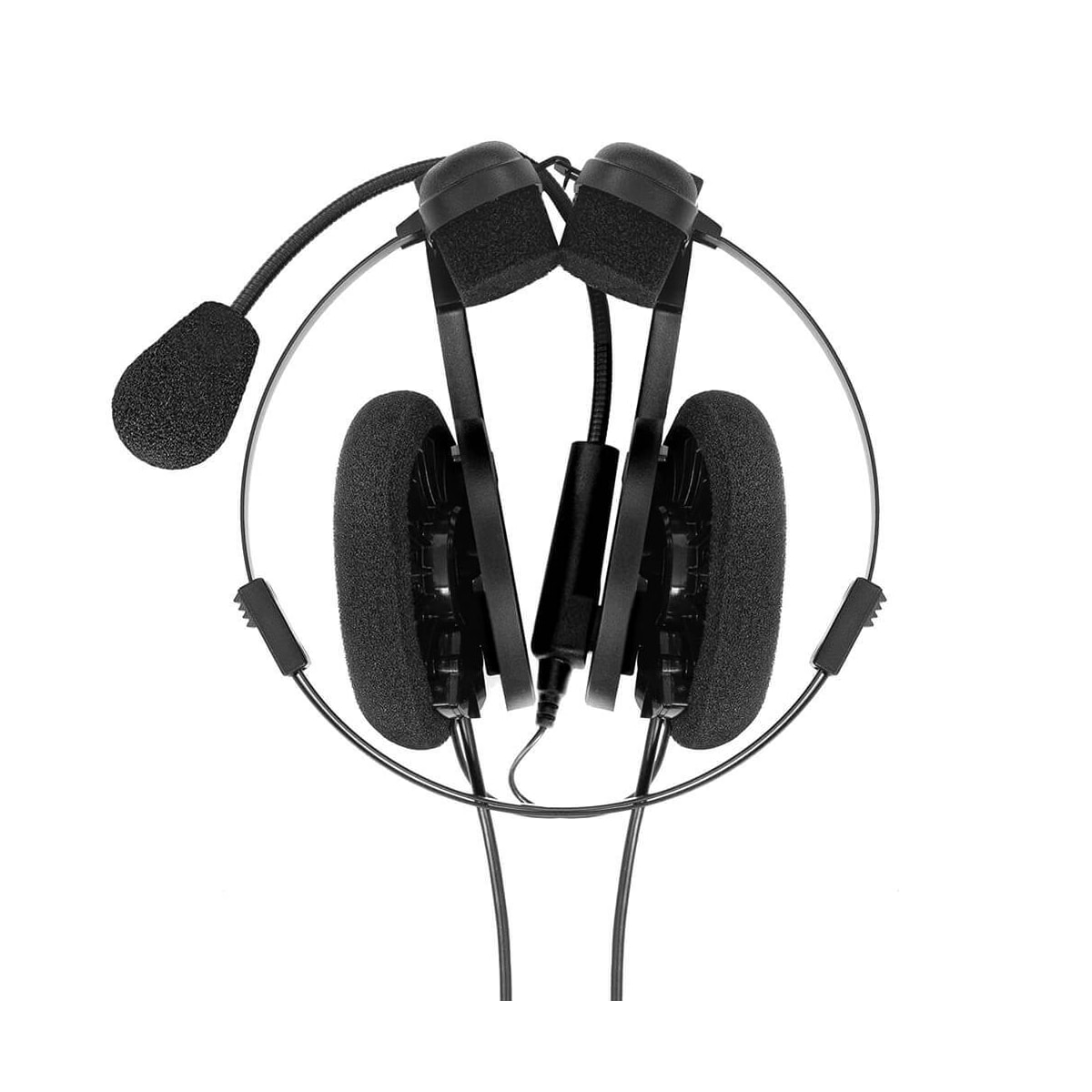 Hodetelefon PortaPro Kommunikasjonshodesett On-Ear Mic Svart