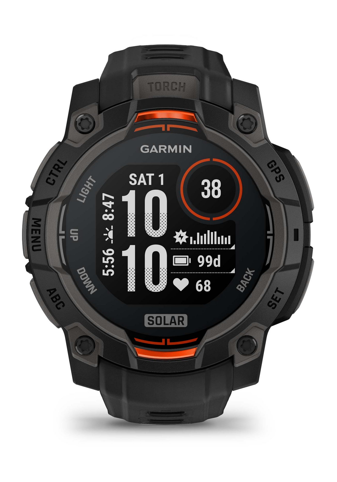 Garmin Instinct 3 Solar - 45mm Schwarz mit Silikon