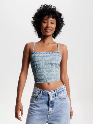 Top cropped com logo por extenso