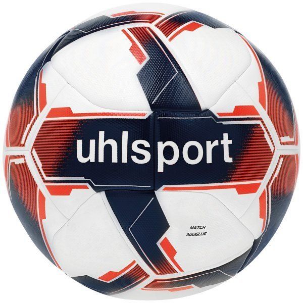 Uhlsport Ballon Match ADDGLUE - Blanc/Bleu Marine/Rouge fluo