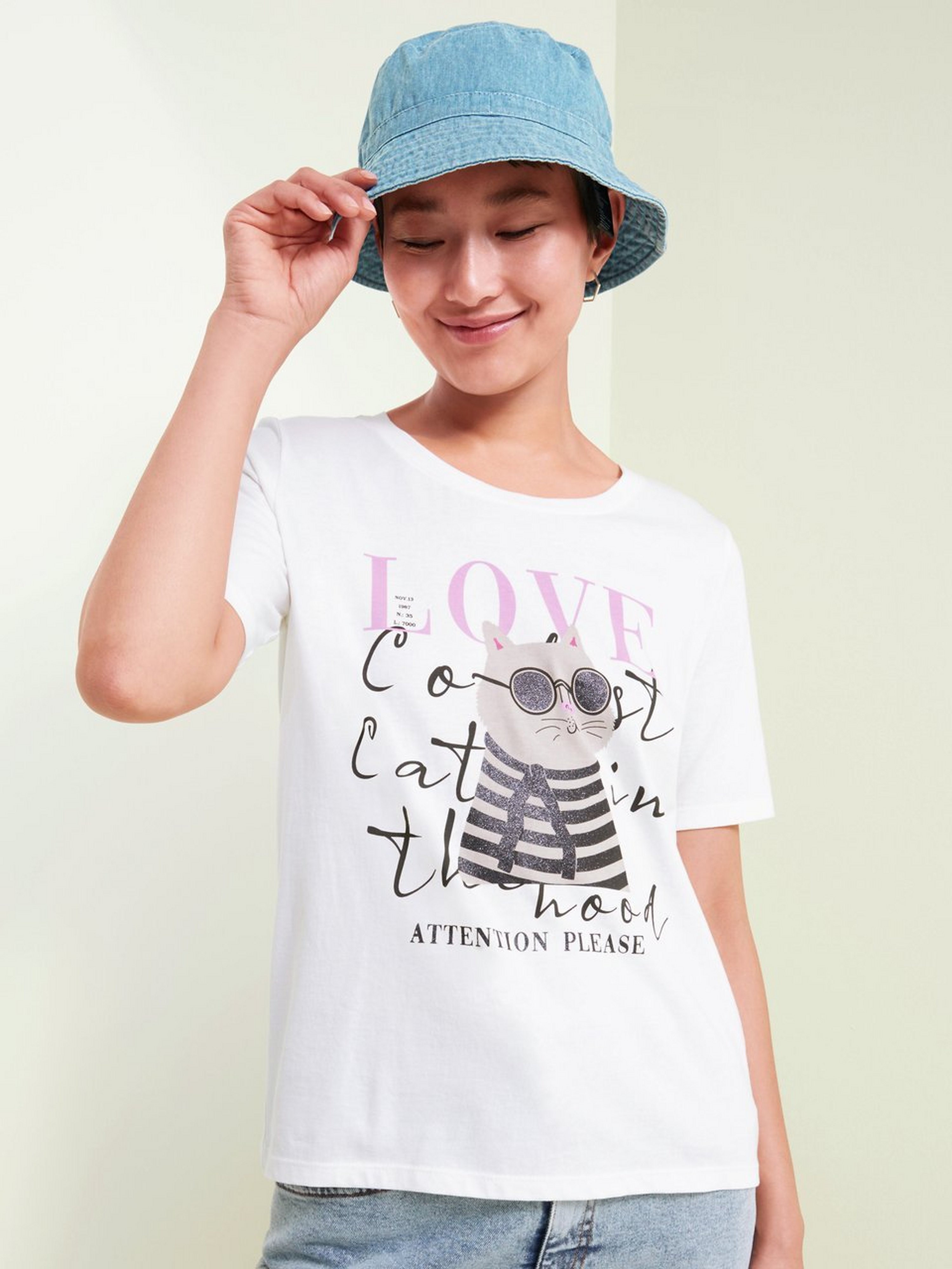 Rundhals-Shirt mit 1/2-Arm